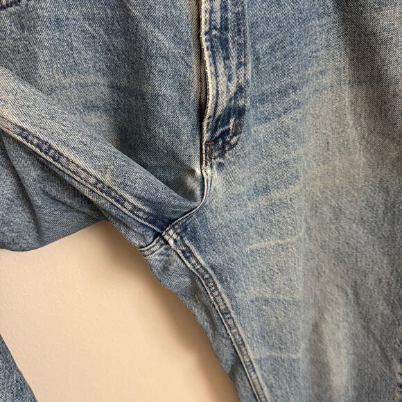 Harley Davidson Men Straight Leg Light Wash Denim Jeans 34 x 32 Distressed Biker - Picture 6 of 12